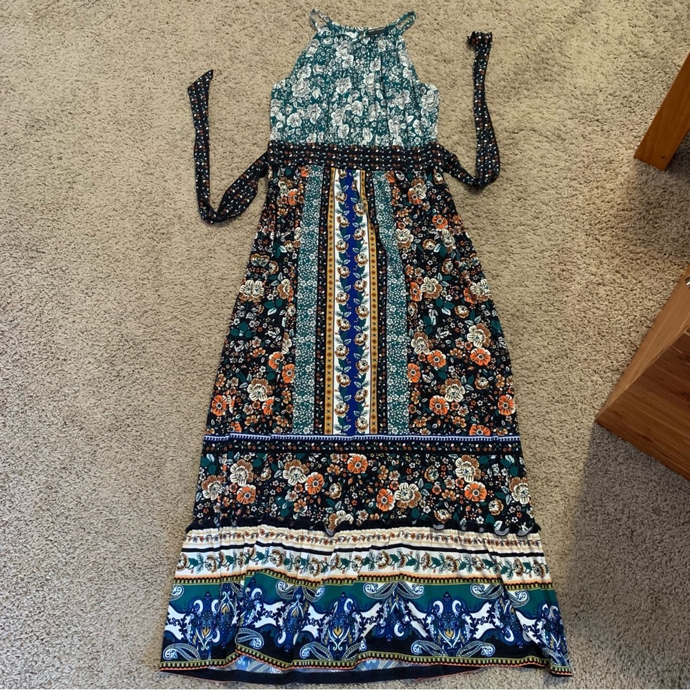 Maggy London Maxi Boho Sleeveless Dress 6